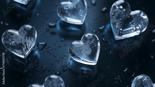 Ice cubes background  suitable for refreshing drinks or hydration concept