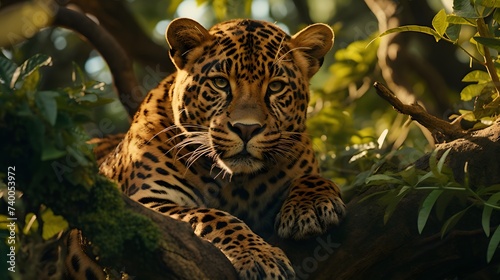 Leopard in the forest 8K