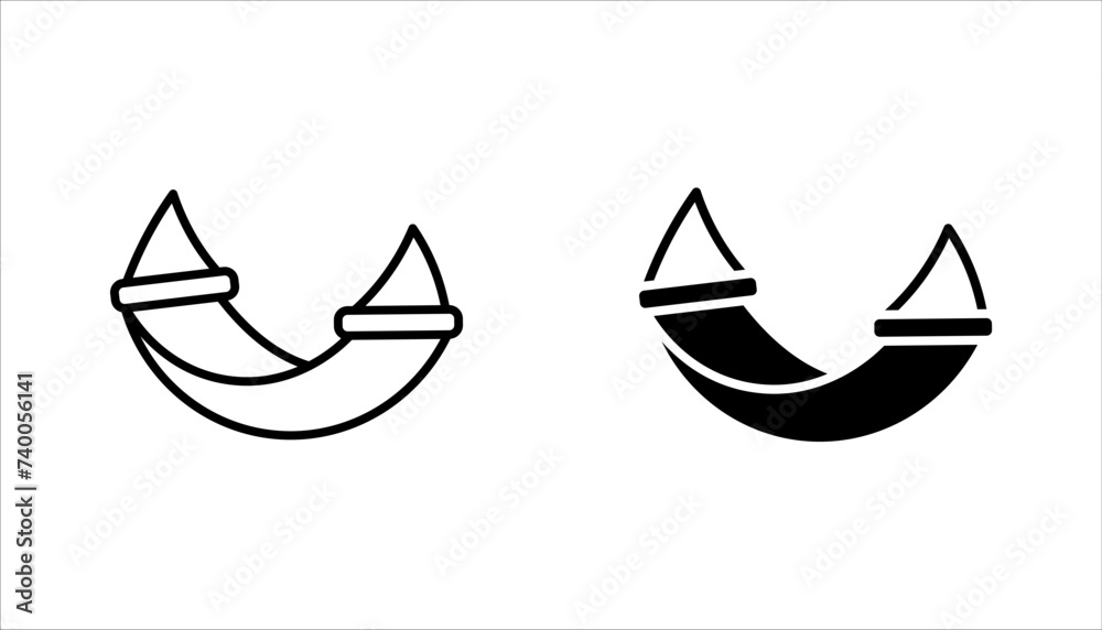 Relax hammock icon set. Simple set of relax hammock vector illustration on white background Relax hammock icon set. Simple set of relax hammock vector illustration on white background