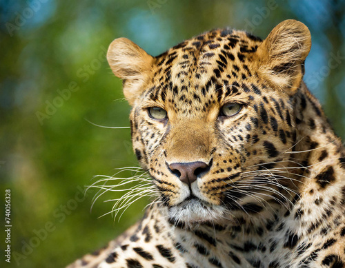 Close-up portrait of a Javan Leopard