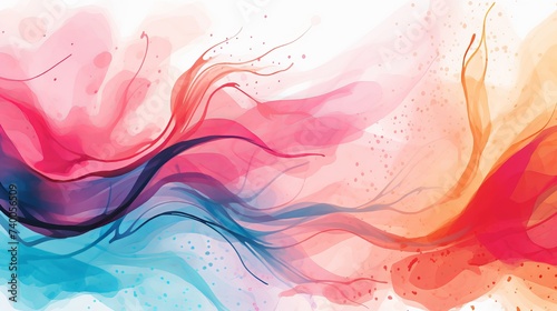 Abstract watercolor design with stylized as background © Elchin Abilov