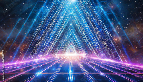 abstract light technology background glows in the dark of comeliness