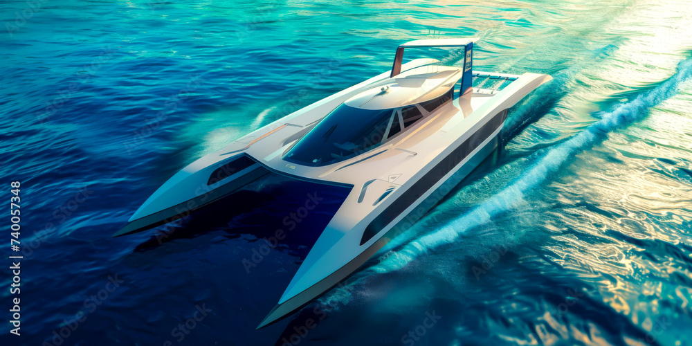 Hidropace electric hidrofoil catamaran of the future Hidropace electric hidrofoil catamaran of the future