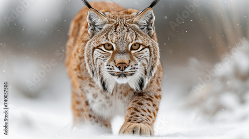 close up wildlife photography, authentic photo of a lynx in natural habitat, taken with telephoto lenses, for relaxing animal wallpaper and more