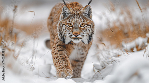 close up wildlife photography  authentic photo of a lynx in natural habitat  taken with telephoto lenses  for relaxing animal wallpaper and more