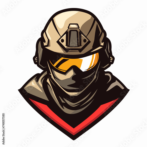Soldier esport vector logotype, logo soldier, icon soldier, sticker soldier, symbol soldier, emblem soldier, warrior, military, cyborg, fighter