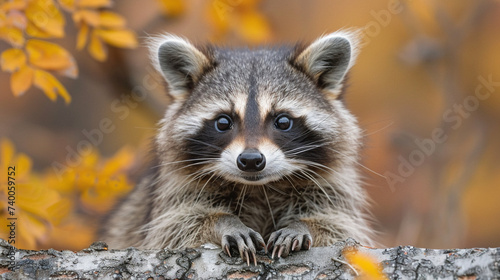 close up wildlife photography, authentic photo of a cute raccoon in natural habitat, taken with telephoto lenses, for relaxing animal wallpaper and more