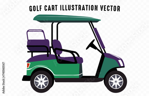 Golf Cart illustration isolated on a white background  A Club Car vehicle vector