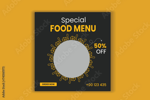 Food Banner Design Social Media post