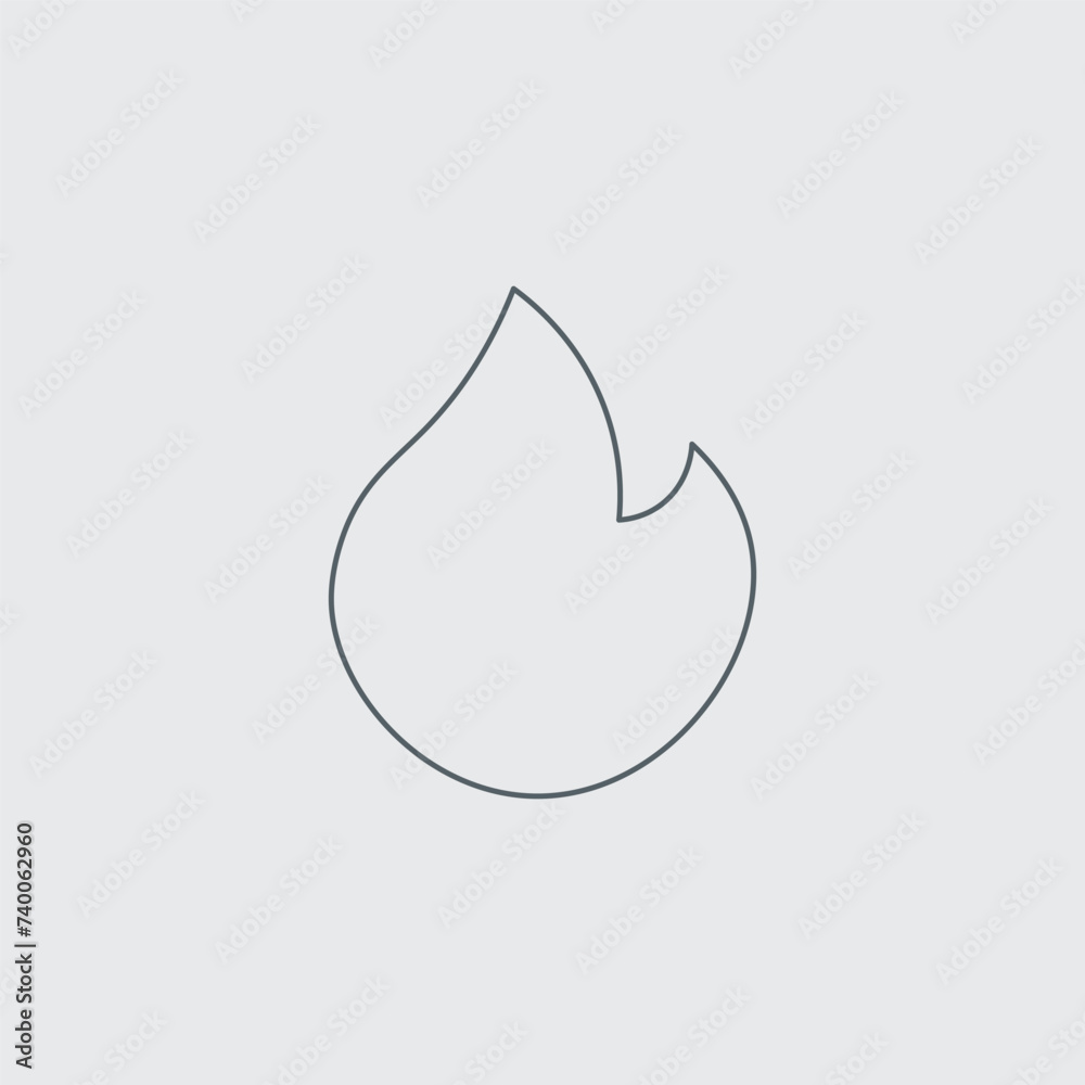 Fire flame line icon. Fire flame silhouette. Simple icon. Web site page and mobile app design vector element. Stock vector illustration isolated on white background. Fire flame line icon. Fire flame silhouette. Simple icon. Web site page and mobile app design vector element. Stock vector illustration isolated on white background.