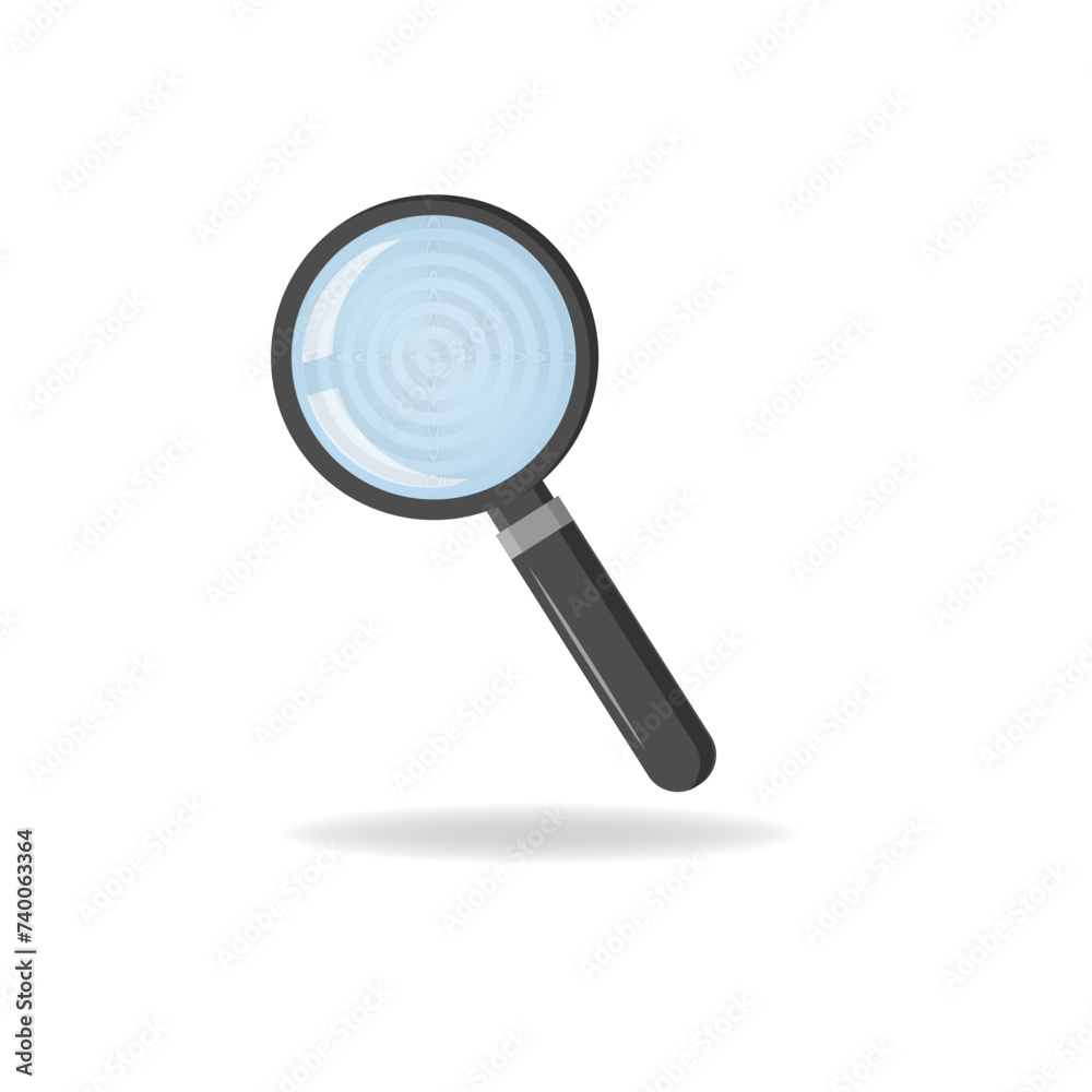 Magnifying glass cartoon icon vector illustration. Flat illustration of cute magnifying glass cartoon style icon