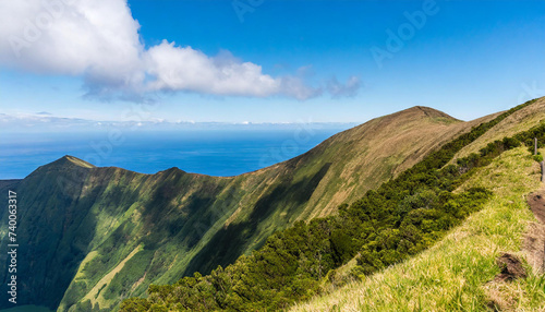Krajobraz górski Ponta Delgada wyspa, Azory