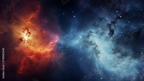 Galaxy and nebula.
