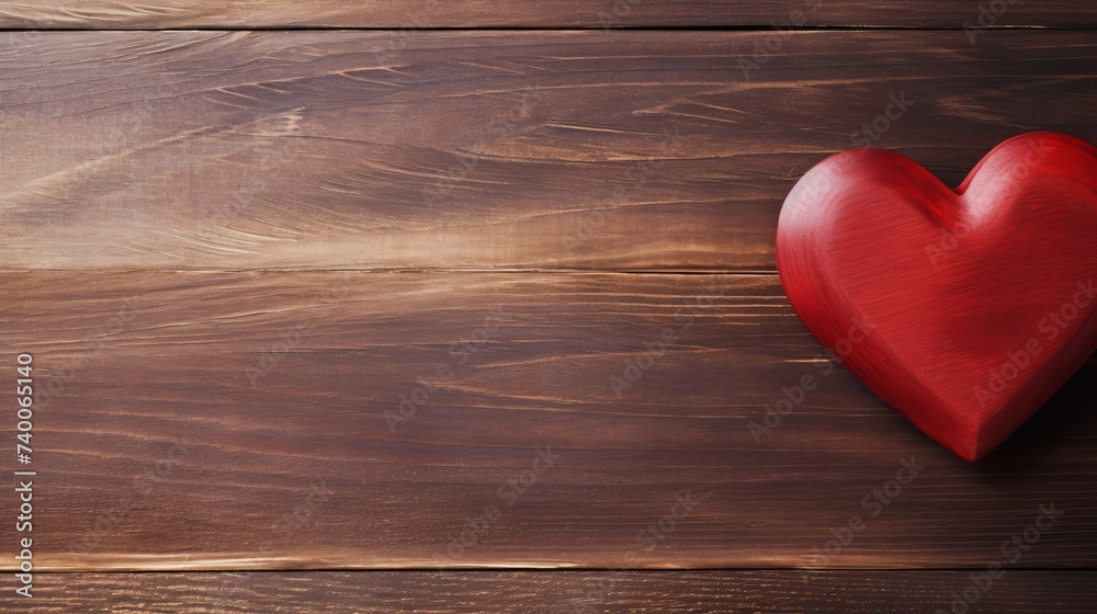 Heart shaped photo frame on wood table Heart shaped photo frame on wood table