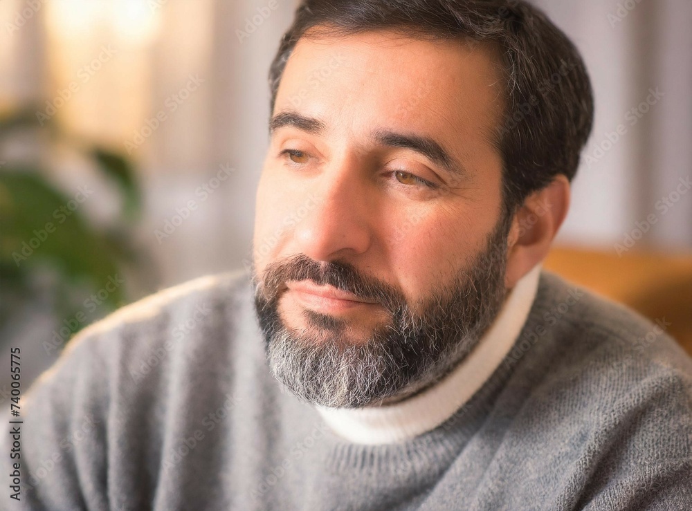 Mature depressed Caucasian man at home, sad face closeup. Mental Health concept. Mature depressed Caucasian man at home, sad face closeup. Mental Health concept.