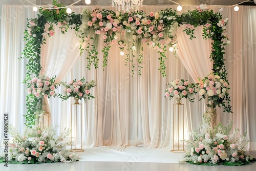 A beautifully decorated wed...