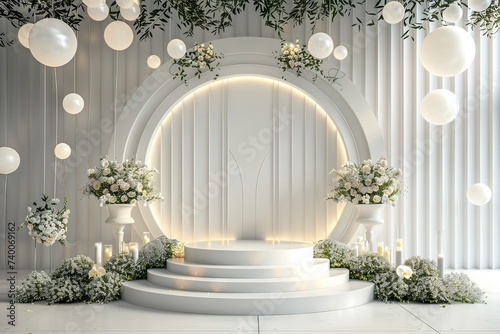 A contemporary wedding stag...