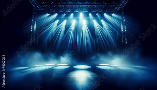 Intense Spotlight on Concert Stage  Generative AI