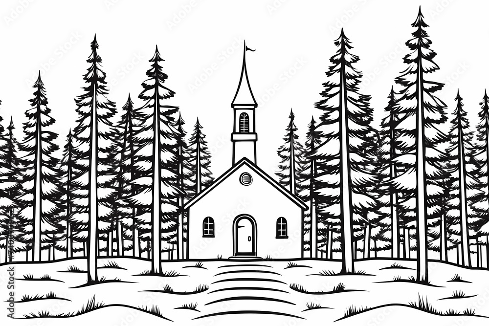 printable picture, coloring book with cozy buildings printable picture, coloring book with cozy buildings