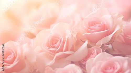 Sweet color roses in soft and blur style for background
