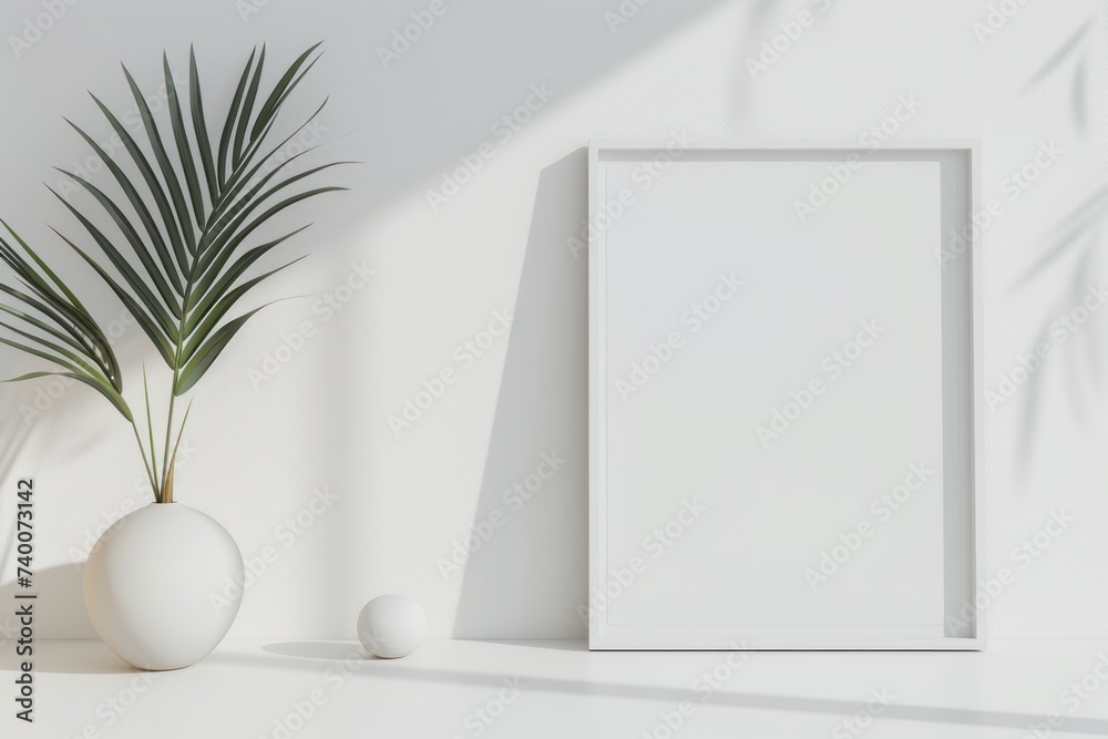 Contemporary Minimalist Blank Photo Frame Mockup with Clean and Sleek Aesthetic Embrace Simplicity in Your Art Display Contemporary Minimalist Blank Photo Frame Mockup with Clean and Sleek Aesthetic Embrace Simplicity in Your Art Display