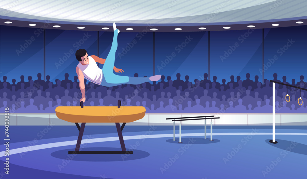 Αυτοκόλλητο Male sports gymnast performance