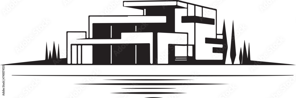 Villa vector icon on white background. Element for business, construction. Villa vector icon on white background. Element for business, construction.