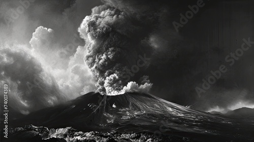 The Etna volcano erupted and spewed molten lava into the atmosphere with force. Generated by AI