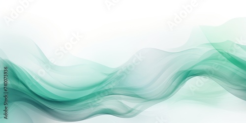 Abstract watercolor paint background dark Mint gradient color with fluid curve lines texture