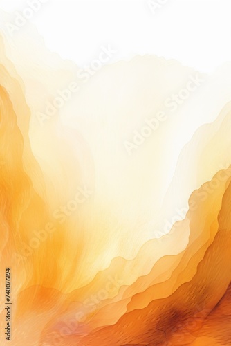 Abstract watercolor paint background dark Mustard gradient color with fluid curve lines texture