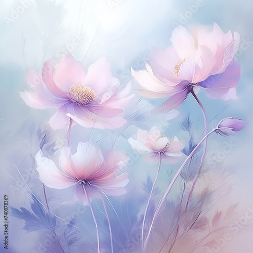 floral romantic soft mood for background, AIGENERATED 