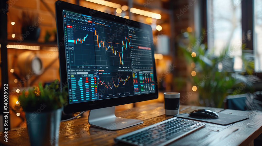 Business graph or chart stock market or forex trading graph in graphic concept suitable for financial investment or Economic trends business Business graph or chart stock market or forex trading graph in graphic concept suitable for financial investment or Economic trends business