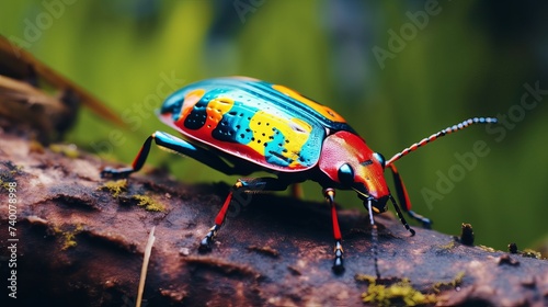 Close up of Jewel Bug in the nature