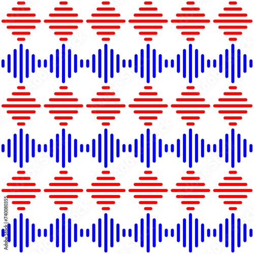 Red and blue tartan plaid stripes seamless pattern background vector. Geometric shape fabric pattern design. Wall and floor ceramic tiles pattern.