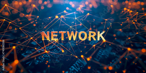 abstract background with "NETWORK" written
