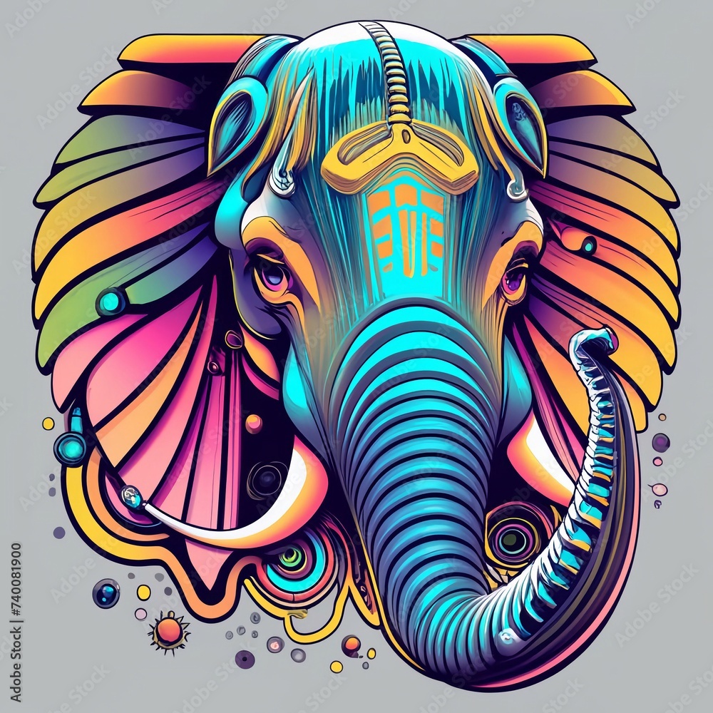background with elephant