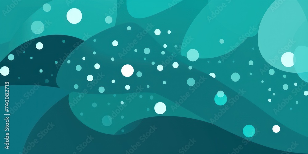 An abstract Turquoise background with several Turquoise dots