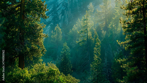 a vertical shot of a beautiful sunset in the forest