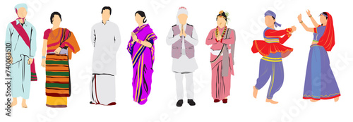 indian diffrent state traditional dress