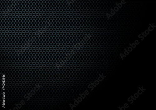 Gray and black gradient abstract background Create a metal mesh surface with a graphics program. Can be used to design media related to construction. Engine and Industry.