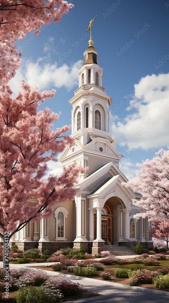 A majestic and inspiring depiction of a Christian church A majestic and inspiring depiction of a Christian church