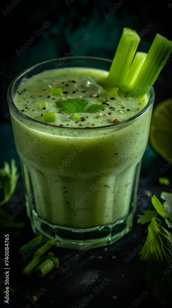 Smoothie of Celery, Keto Friendly, Keto Drink, Vegetable Fruit full of Vitamins. Wellness Smoothie of Celery, Keto Friendly, Keto Drink, Vegetable Fruit full of Vitamins. Wellness