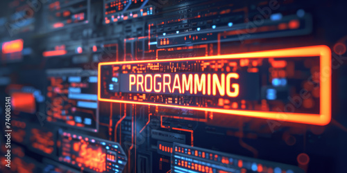 abstract background with "PROGRAMMING" written, INTERNET COMPUTER concept