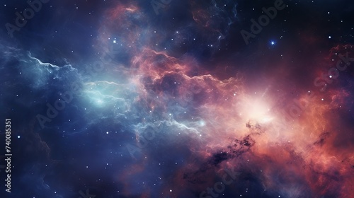 Infinite space background with nebulas and stars. This image elements furnished by photo