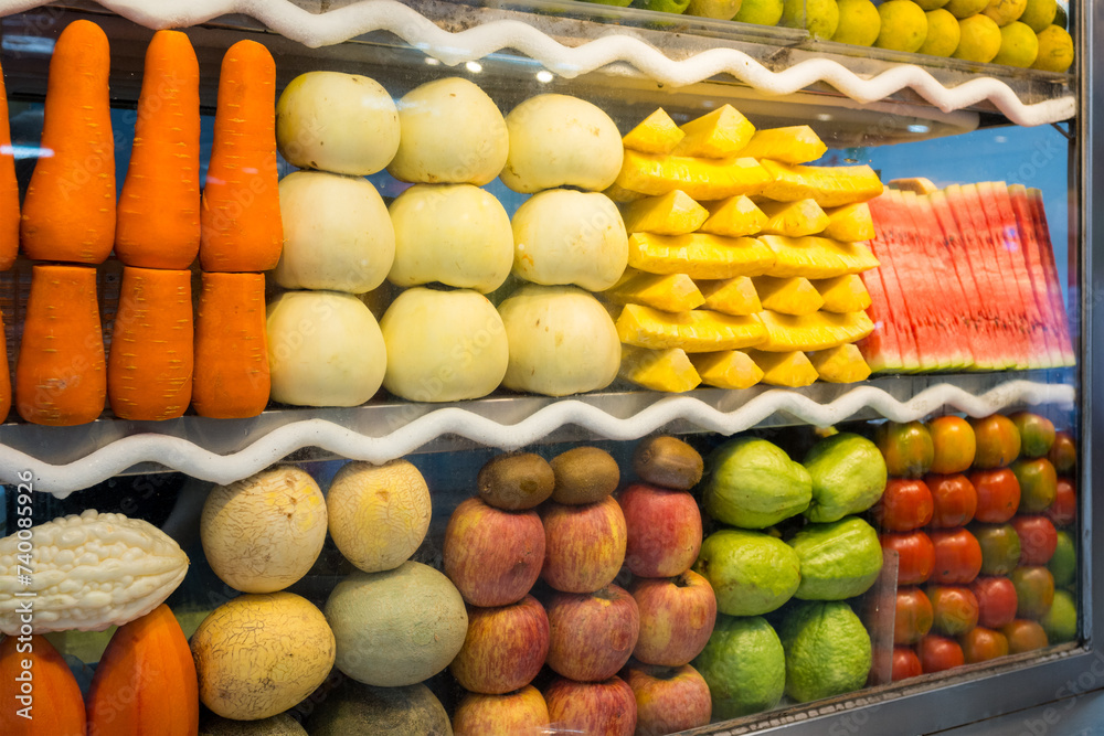 Fruit store in the street market