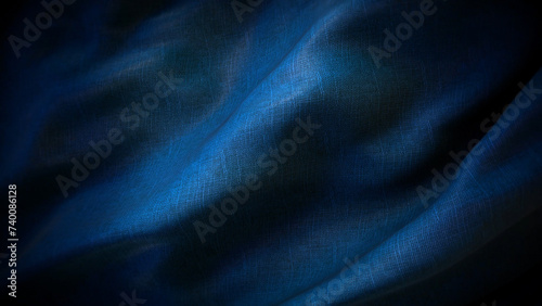 Blue Cotton Fabric Texture Background