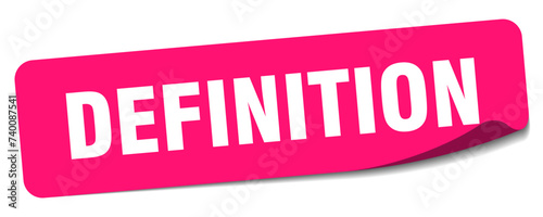 definition sticker. definition label