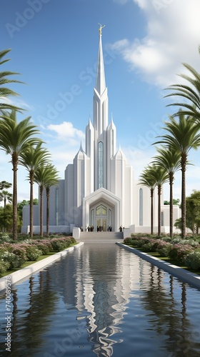 A majestic and inspiring depiction of a Christian church