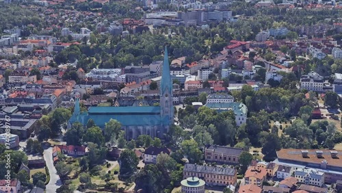 Sweden Linkoping bird's eye view of the city in sunny weather architecture travel tourism photo