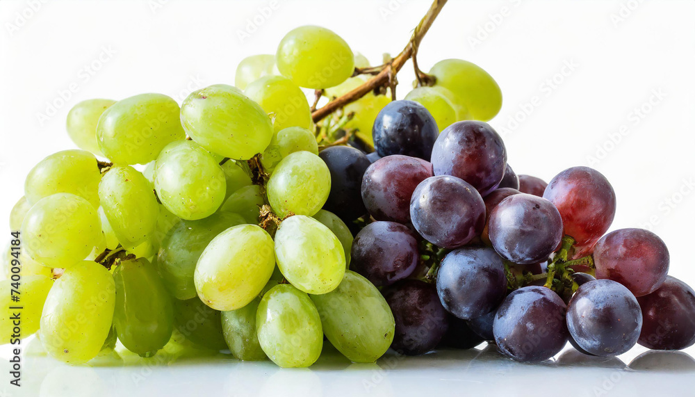 Grape mix isolated on white background Grape mix isolated on white background